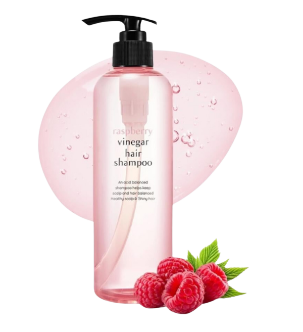 Raspberry Vinegar Shampoo A'pieu شامبو خل التوت الكوري لعلاج مشاكل فروة الشعر ( القشرة ودهنية الشعر ) )