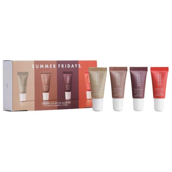 Summer Fridays The Mini Neutrals Lip Butter Balm Set.