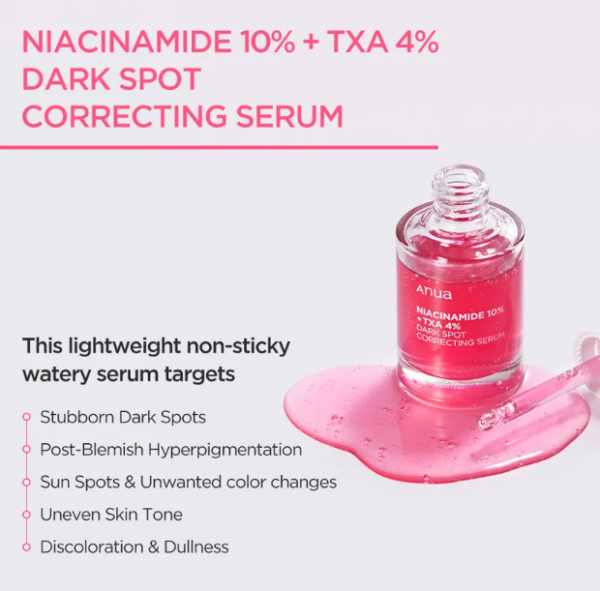 Anua, Niacinamide 10% + TXA 4% Dark Spot Correcting Serum 30ml - Image 2