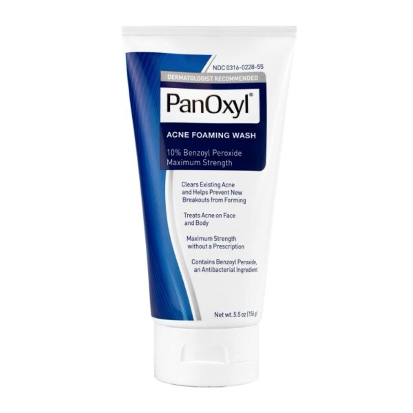 PanOxyl, Acne Foaming Wash Benzoyl Peroxide 10% Maximum Strength 156g