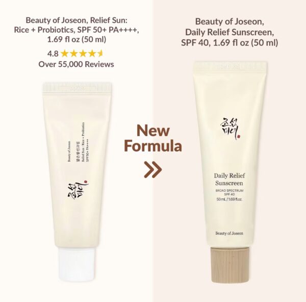 Beauty of Joseon Daily Relief Sunscreen spf40
واقي شمس بيوتي اوف جوسيون بقوامه الخفيف الشكل الجديد - Image 2