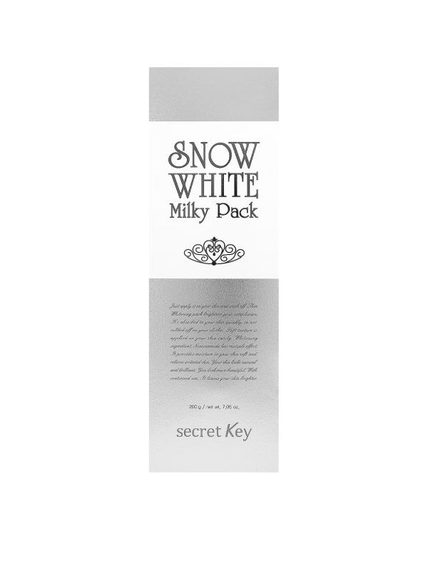 Secret Key snow white milky pack ( 200g ) 
سنو وايت كريم التبييض الفوري العلاجي - Image 4