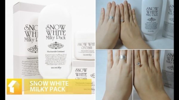 Secret Key snow white milky pack ( 200g ) 
سنو وايت كريم التبييض الفوري العلاجي - Image 3