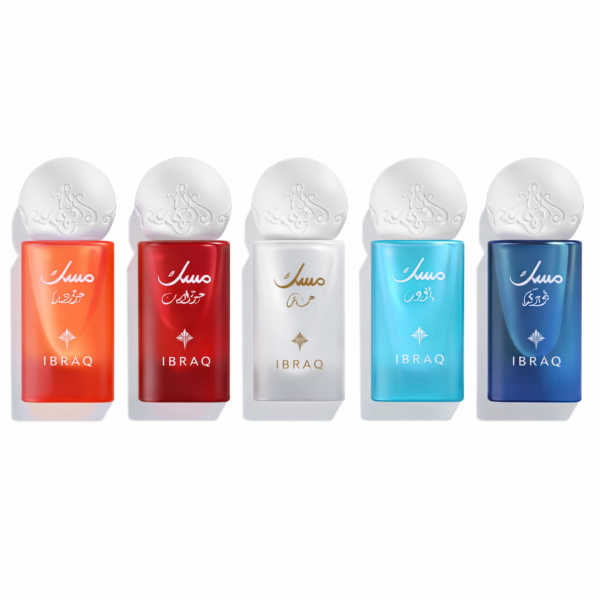 مجموعة ابراهيم القرشي دهن مسك - 5 مسكات حجم 6 مل