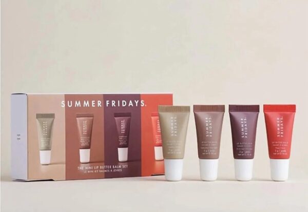 Summer Fridays The Mini Neutrals Lip Butter Balm Set.