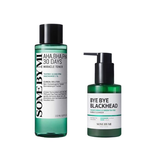 سوم باي مي ثنائي غسول + تونر Some by Mi miracle 30 days