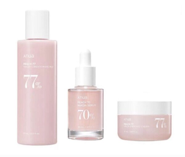 ANUA PEACH BRIGHTENING SET-مجموعة توحيد لون البشرة وزيادة نضارتها من انوا بخلاصة الخوخ
