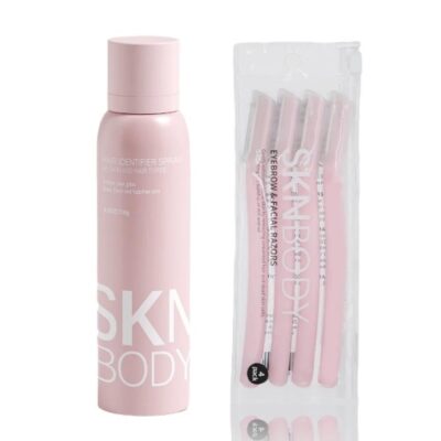 Hair Identifier Spray and razor set for facial shaving