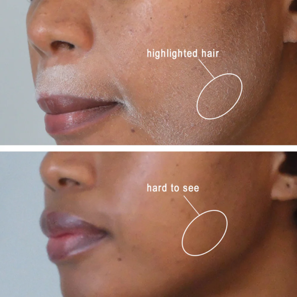 Hair Identifier Spray and razor set for facial shaving