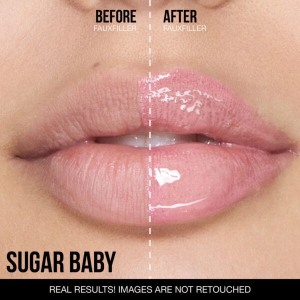 Huda Beauty FAUXFILLER Extra Shine Lip Gloss shade ( Sugar Baby )