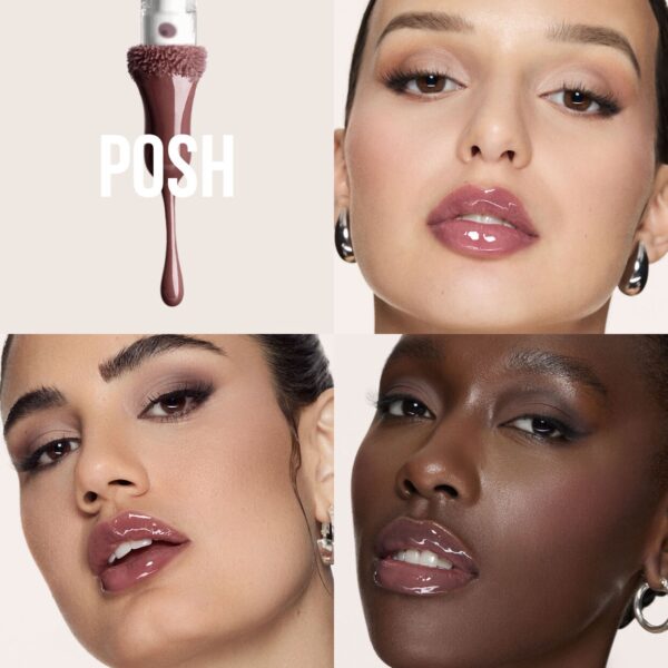 Huda Beauty FAUXFILLER Extra Shine Lip Gloss shade ( Posh )