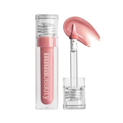 Huda Beauty Icy Nude FAUXFILLER Lip Gloss shade ( She Flirty )