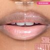 Huda Beauty Icy Nude FAUXFILLER Lip Gloss shade ( She Flirty )