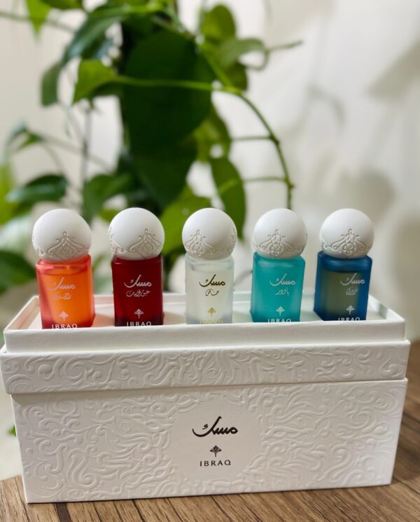 مجموعة ابراهيم القرشي دهن مسك - 5 مسكات حجم 6 مل