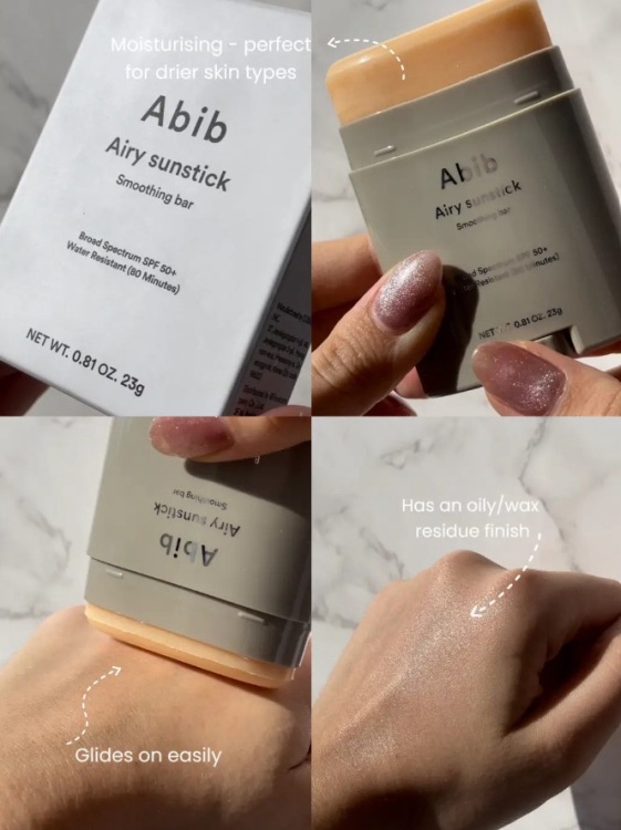 Abib, Airy sunstick Smoothing bar SPF50+ PA++++ 23g