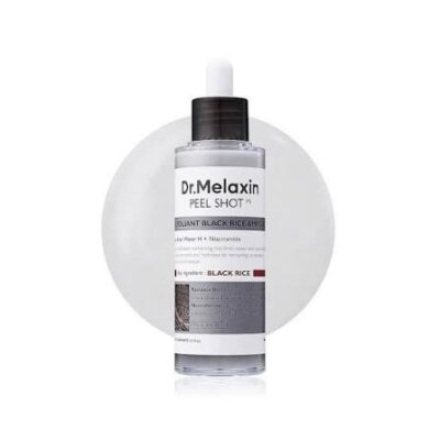 DR. MELAXIN PEEL SHOT EXFOLIATING BLACK RICE AMPOULE - 80ML | دكتور ميلاكسين سيروم مقشر بالرز الأسود - 80 مل