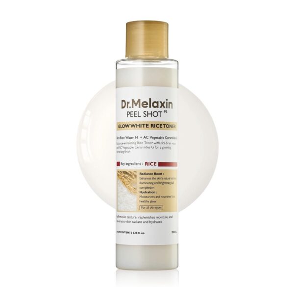 img_6441-4 DR.MELAXIN Peel Shot Glow Rice Toner 200ml تونر الارز الابيض المجدد للبشره من دكتور ميلاكسين